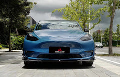 Tesla Model Y 2020 2021 2022 2023 2024 2025 with Aftermarket Parts - AE Style Front Canards Carbon Fiber from ArmorExtend