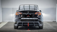 Tesla Model Y 2021 2022 2023 2024 with Aftermarket Parts - Plustic Style?Rear Diffuser ABS from ?ArmorExtend