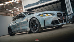 BMW M3 G80 G81 2021 2022 2023 2024 & M4 G82 G83 2021 2022 2023 2024 with Aftermarket Parts - AE Style Side Skirts Carbon Fiber?from ArmorExtend