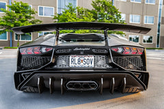 Lamborghini Aventador Base LP700 LP720 S LP740 SV LP750 Ultimate LP780 SVJ LP770 2012 2013 2014 2015 2016 2017 2018 2019 2020 2021 2022 2023 2024 with Aftermarket Parts - 1:1 OEM SV Style Rear Wing Carbon Fiber / FRP from Aero Republic
