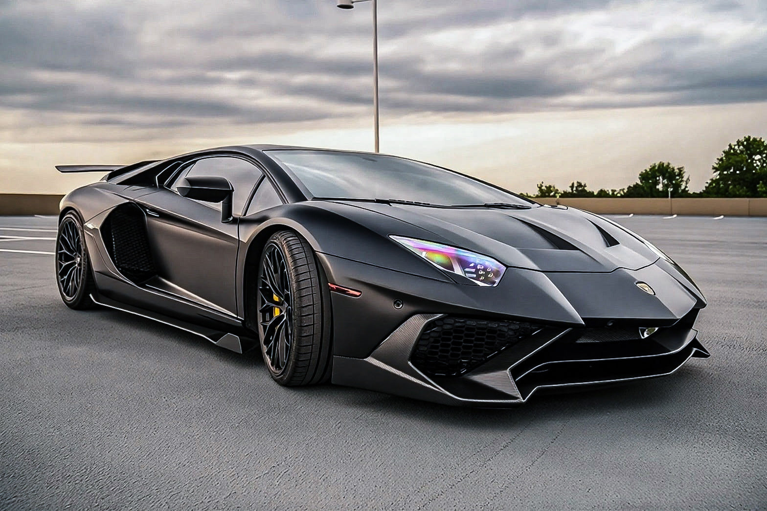Lamborghini Aventador LP700 with the Aftermarket Carbon Fiber Hood Bonnet Ten Style from Aero Republic