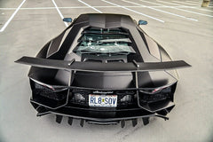 Lamborghini Aventador Base LP700 LP720 S LP740 SV LP750 Ultimate LP780 SVJ LP770 2012 2013 2014 2015 2016 2017 2018 2019 2020 2021 2022 2023 2024 with Aftermarket Parts - 1:1 OEM SV Style Rear Wing Carbon Fiber / FRP from Aero Republic