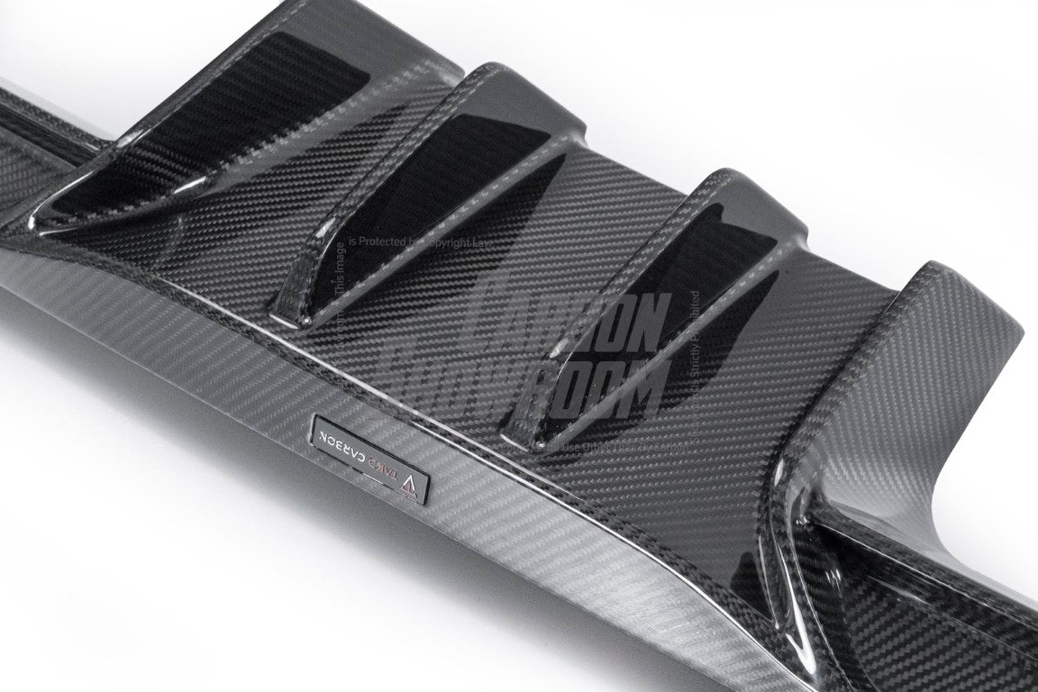 BMW M3/M3C G80/G81 2021 2022 2023 2024 & M4/M4C G82/G83 2021 2022 2023 2024 with Aftermarket Parts - V1 Style Rear Diffuser & Canards Pre-preg Carbon Fiber from TAKD Carbon