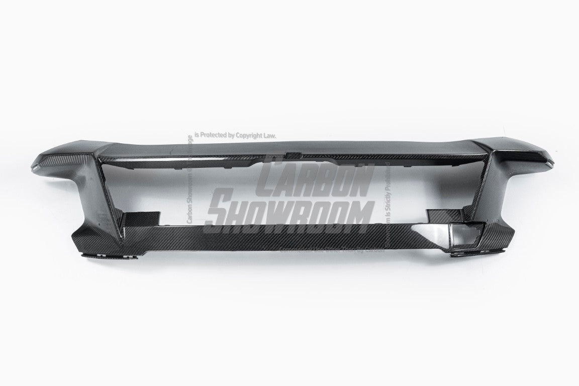 BMW X7 xDrive40i (With M-Package Bumper) M60i ALPINA XB7 LCI G07 2023-ON with Aftermarket Parts - Front Bumper Lower Center Grill Trim Pre-preg Carbon Fiber from TAKD Carbon