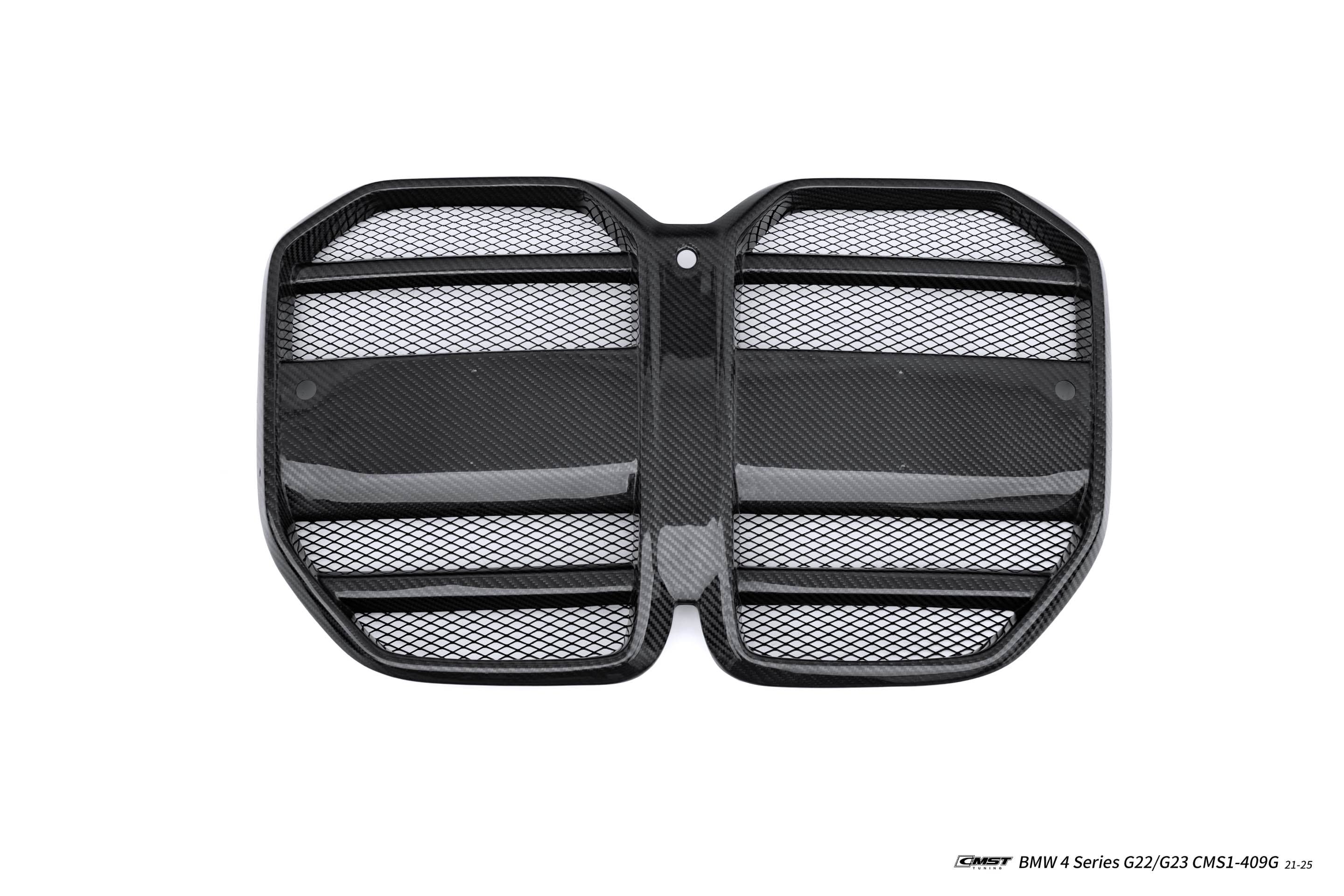 BMW 4 Series M440 430 G22 G23 2020-ON with Aftermarket Parts - (Without & With ACC) Front Grill Dry Pre-preg Carbon Fiber / FRP from CMST Tuning
