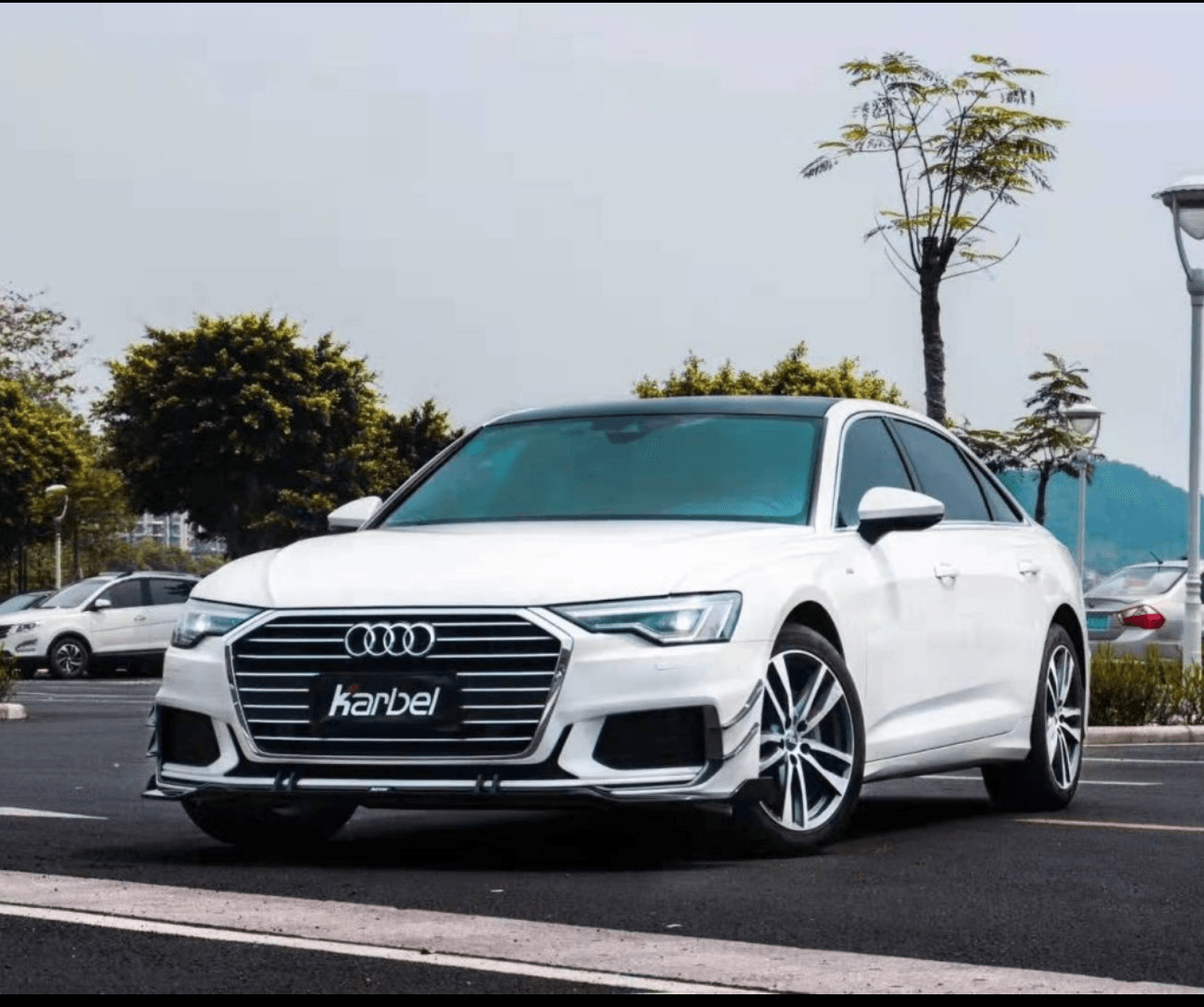 Karbel Carbon Dry Carbon Fiber Front Bumper Canards for Audi S6 & A6 S-Line & A6 Avant 2019-ON C8 - Performance SpeedShop
