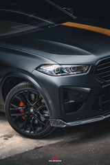 BMW X5M X5MC F95 & X6M X6MC F96 2024-ON (LCI) With Aftermarket Parts - AE Style Front Lip Carbon Fiber?from ArmorExtend