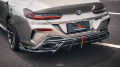 BMW 8 Series M850i 840i (With M-Package Bumper) G14 G15 G16 2018 2019 2020 2021 2022 2023 2024 with Aftermarket Parts - AE Rear Diffuser & Canards?Carbon Fiber from?ArmorExtend