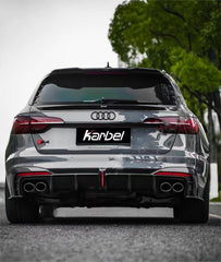 Karbel Carbon Dry Carbon Fiber Rear Diffuser Ver.1 with Brake Light for Audi S4 2020-ON B9.5