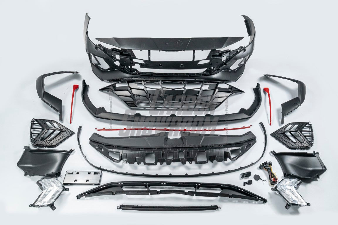 Hyundai Elantra Limited N-Line SE SEL Pre-Facelift CN7 2021 2022 with Aftermarket Parts - N Performance Style Front Bumper PP from EPR USA