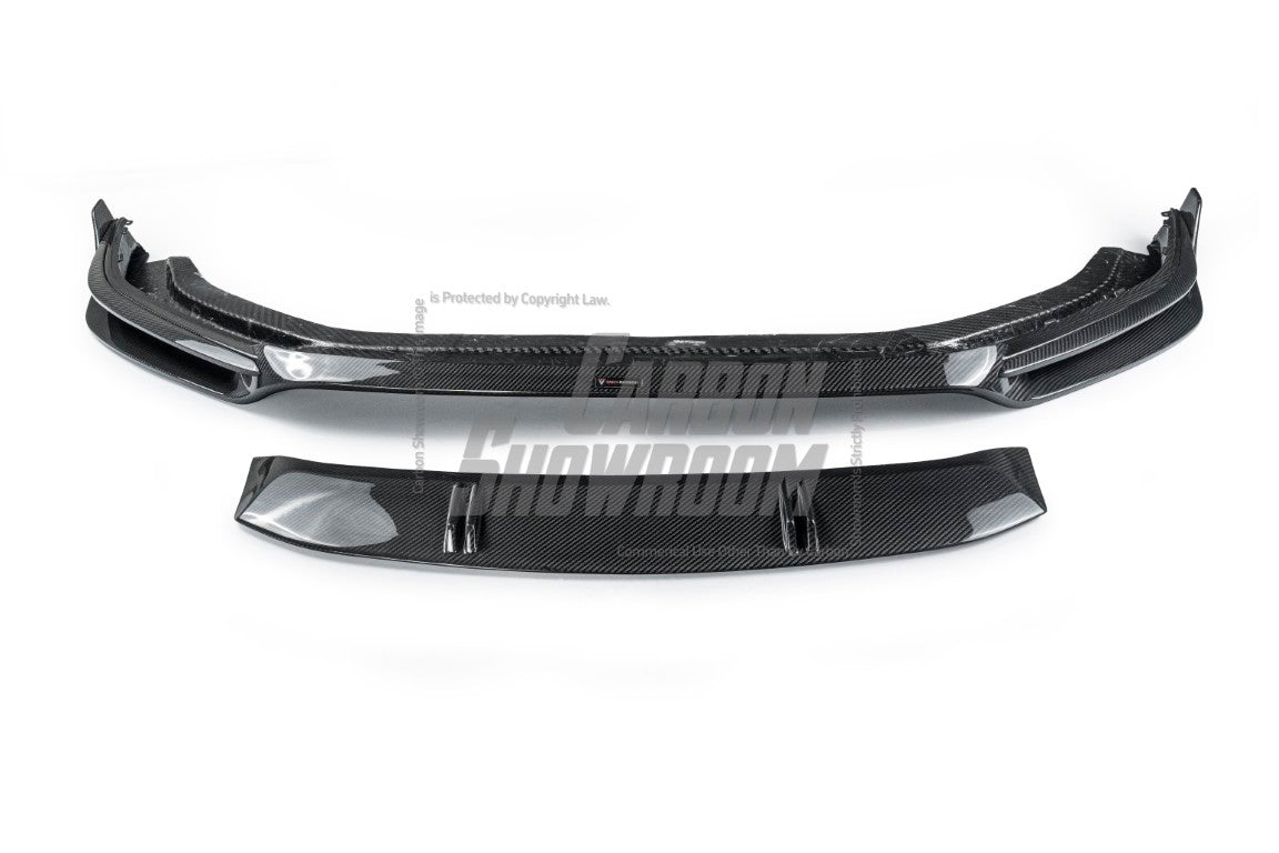 Porsche Panamera 971.2 GTS 2017 2018 2019 2020 2021 2022 2023 with Aftermarket Parts - V1 Front Lip Pre-preg Carbon Fiber from TAKD Carbon