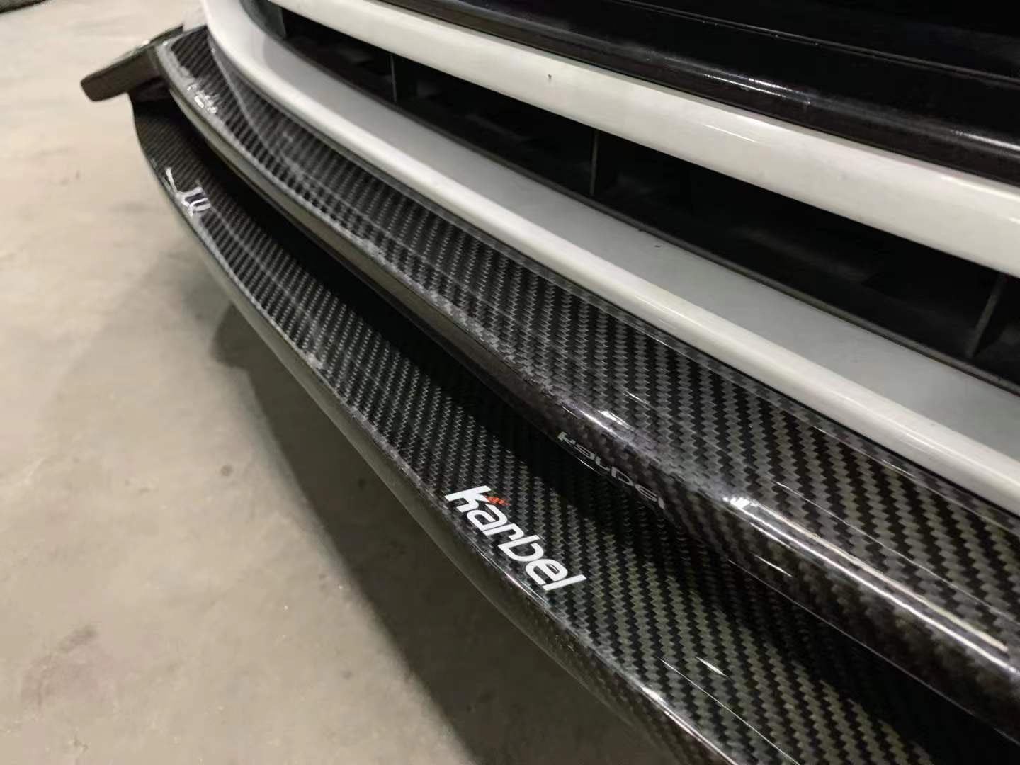 Audi S3 A3 (with S-bumper) 8V.5 2017 2018 2019 2020 with Aftermarket Parts - Front Lip Pre-preg Carbon Fiber from Karbel Carbon