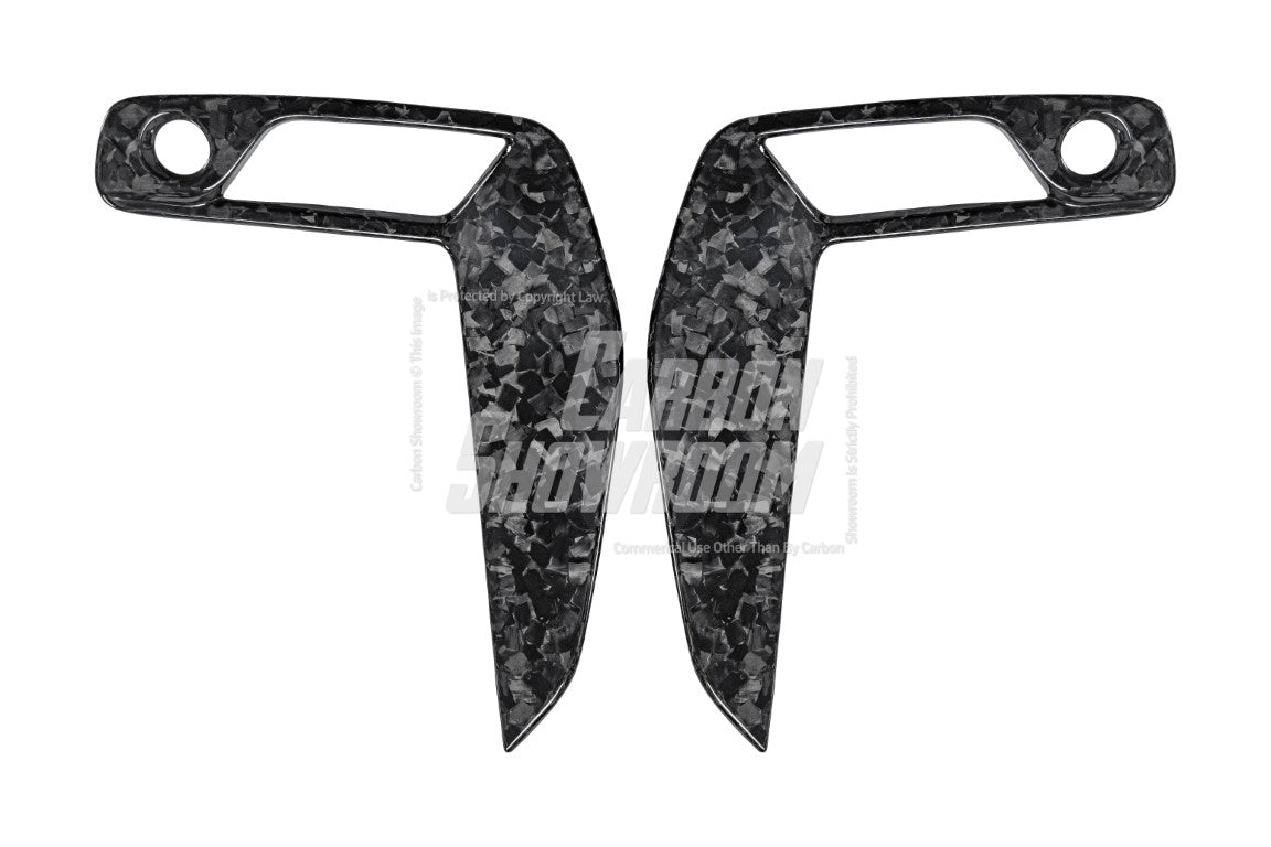 BMW 3 Series 330i (with M-package bumper, does not fit base model) M340i G20 LCI 2023 2024 with Aftermarket Parts - Front Bumper Upper Valences Pre-preg Carbon Fiber from TAKD Carbon