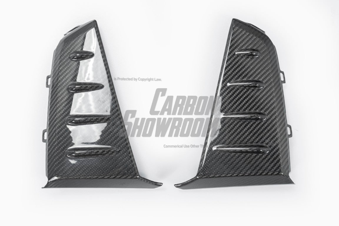 BMW X7 xDrive40i (With M-Package Bumper) M60i ALPINA XB7 LCI G07 2023-ON with Aftermarket Parts - Headlight Valance Trim Pre-preg Carbon Fiber from TAKD Carbon