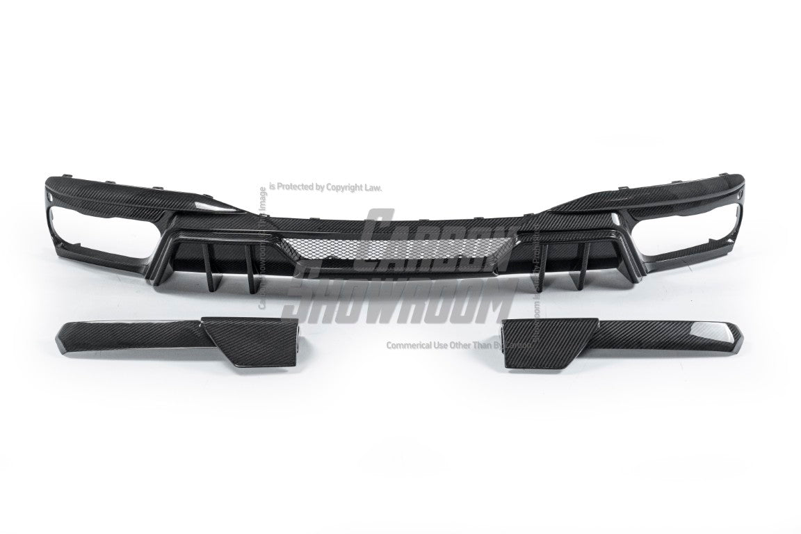 X7 xDrive40i(With M-Package Bumper) xDrive50i M50i M60i G07 2019-ON with Aftermarket Parts - Rear Diffuser & Canards Pre-preg Carbon Fiber from TAKD Carbon