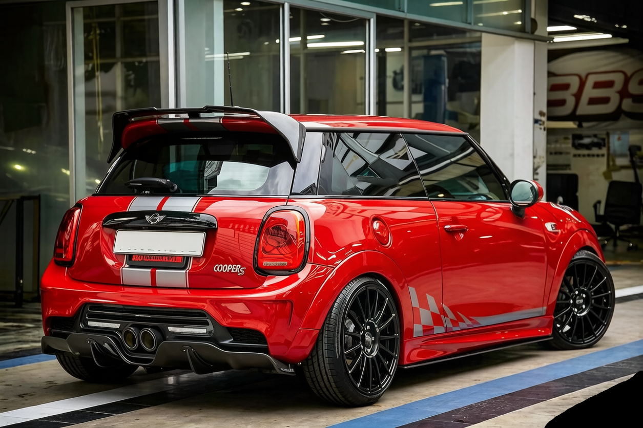 Mini Cooper S F56 & 2014 2015 2016 2017 2018 Pre-LCI & 2019 2020 2021 First LCI with Aftermarket Parts - DAG Style Rear Diffuser Underboard Carbon Fiber from EPR USA