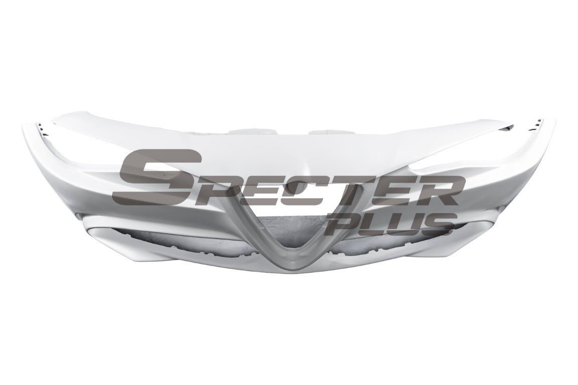 Alfa Romeo Giulia Quadrifoglio Sport Veloce Ti Sprint RWD AWD Lusso Base 2017-ON with Aftermarket Parts - Front Bumper & Lip Carbon Fiber/FRP from SPECTER PLUS