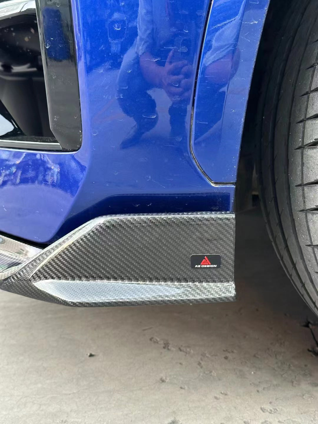 BMW X5M X5MC F95 & X6M X6MC F96 2024-ON (LCI) With Aftermarket Parts - AE Style Front Lip Carbon Fiber?from ArmorExtend