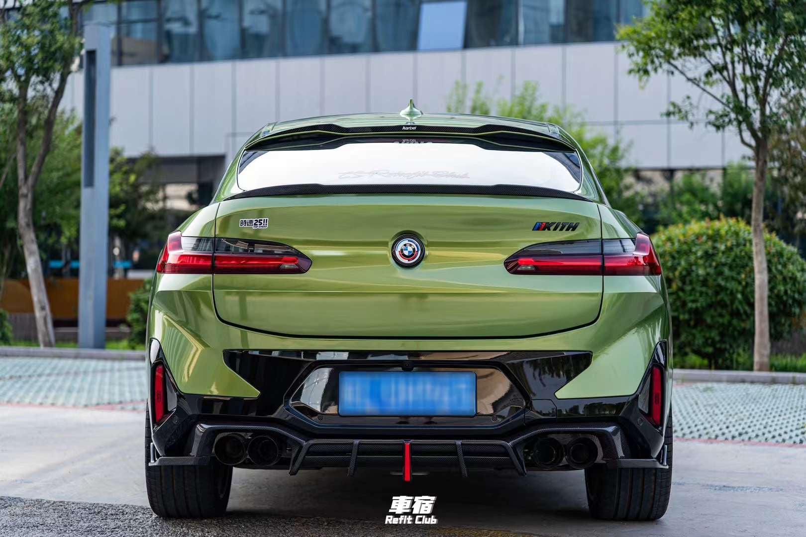 BMW X4 G02 & X4M X4MC F98 (Fits Both Pre-LCI & LCI) 2019 2020 2021 2022 2023 2024 with Aftermarket Parts - AE Style Rear Spoiler Carbon Fiber from ArmorExtend