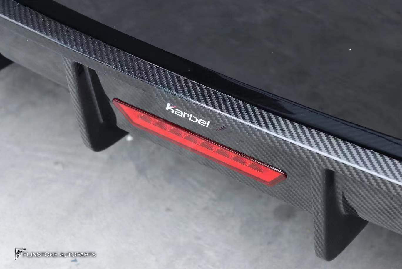 Karbel Carbon Dry Carbon Fiber Rear Diffuser 3 Pcs for Audi TTS & TT S-Line 2015-2019