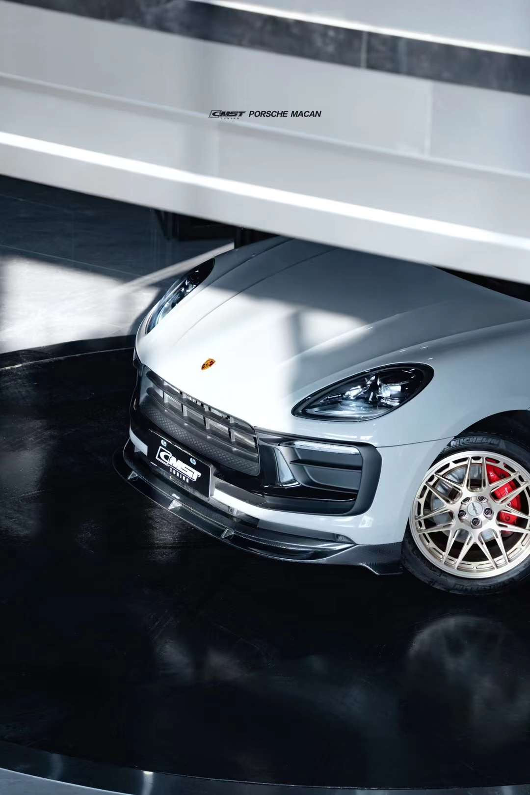 CMST Tuning Pre-preg Carbon Fiber Front Splitter for Porsche Macan Base / S / T 2022-ON