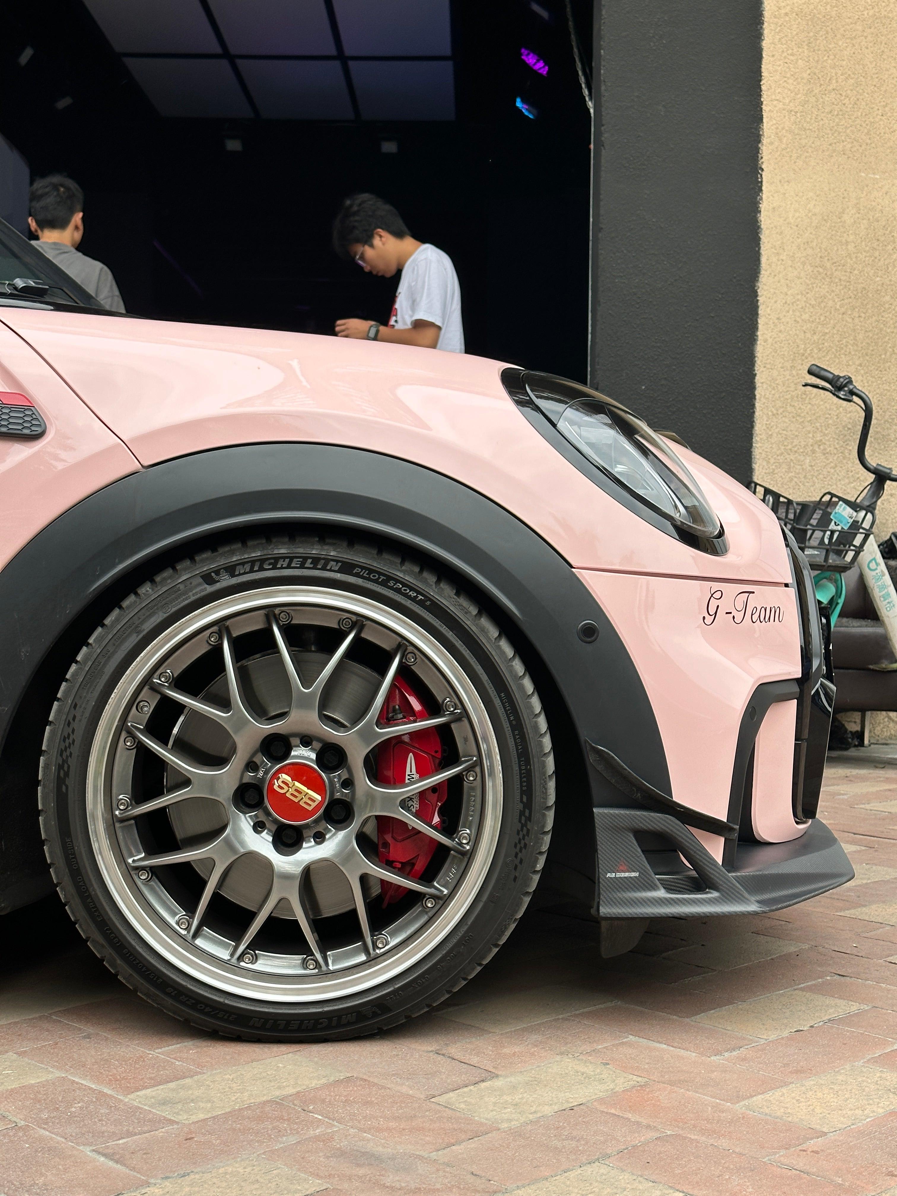 MINI Cooper JCW (John Cooper Works) F56 LCI 2022 2023 2024 with Aftermarket Parts - AE Style Front Canards?Carbon Fiber?from ArmorExtend