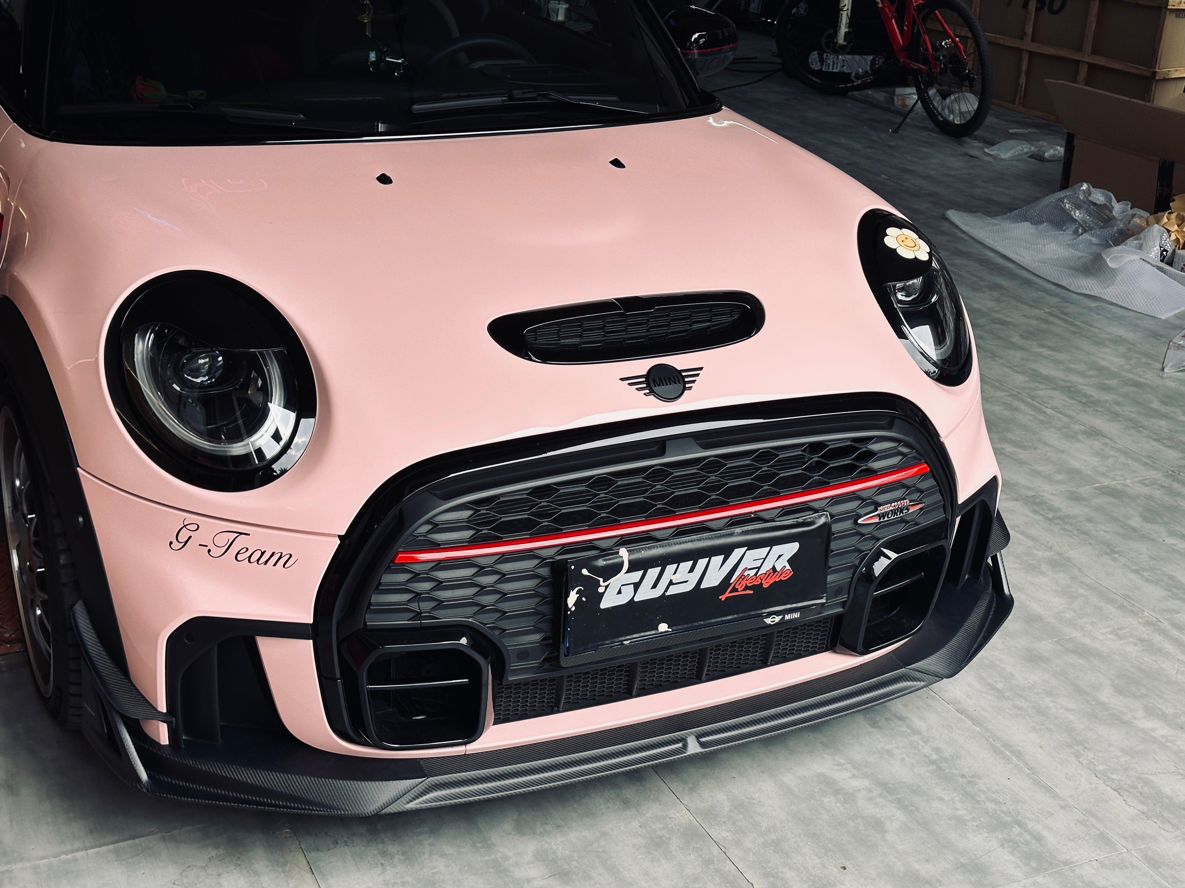 MINI Cooper JCW (John Cooper Works) F56 LCI 2022 2023 2024 with Aftermarket Parts - AE Style Front Lip?Carbon Fiber?from ArmorExtend