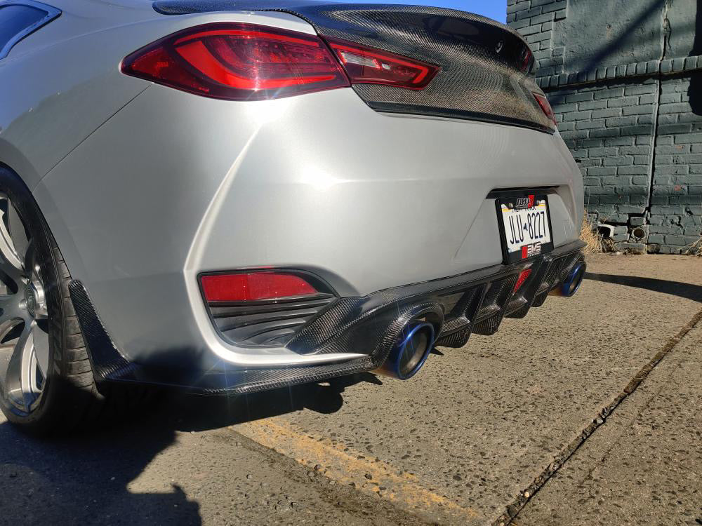 New Release! CMST Tuning Carbon Fiber Rear Diffuser & Rear Canards for Infiniti Q60 2017-2022