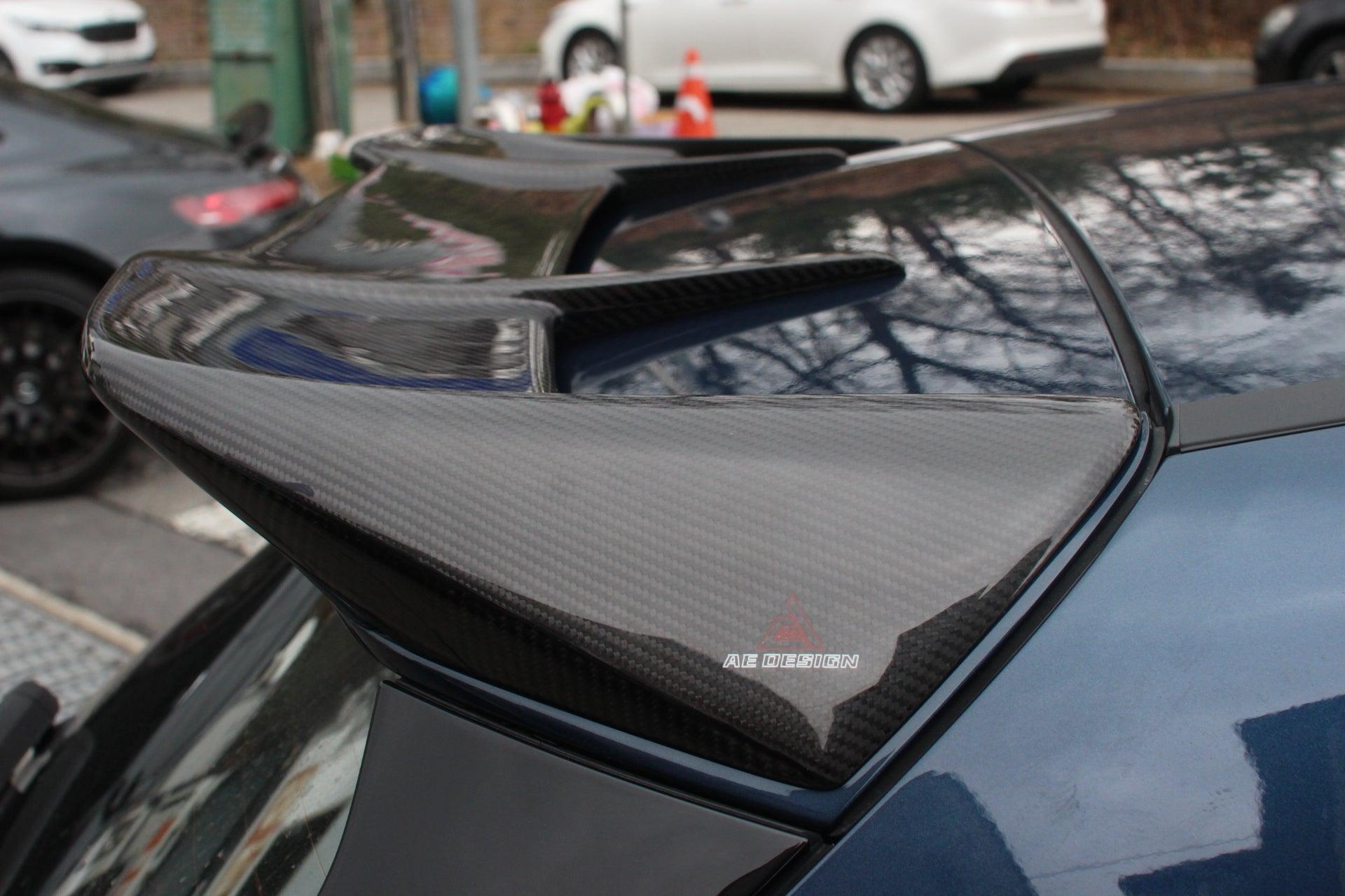Mercedes Benz A-Class A45/A35/A250/A220 W177 2019 2020 2021 2022 2023 2024?with Aftermarket Parts -AE Rear Roof Spoiler?Carbon Fiber?from?ArmorExtend