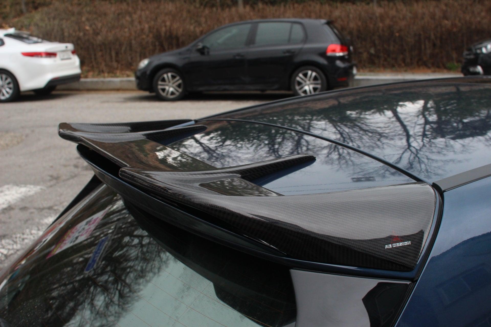 Mercedes Benz A-Class A45/A35/A250/A220 W177 2019 2020 2021 2022 2023 2024?with Aftermarket Parts -AE Rear Roof Spoiler?Carbon Fiber?from?ArmorExtend