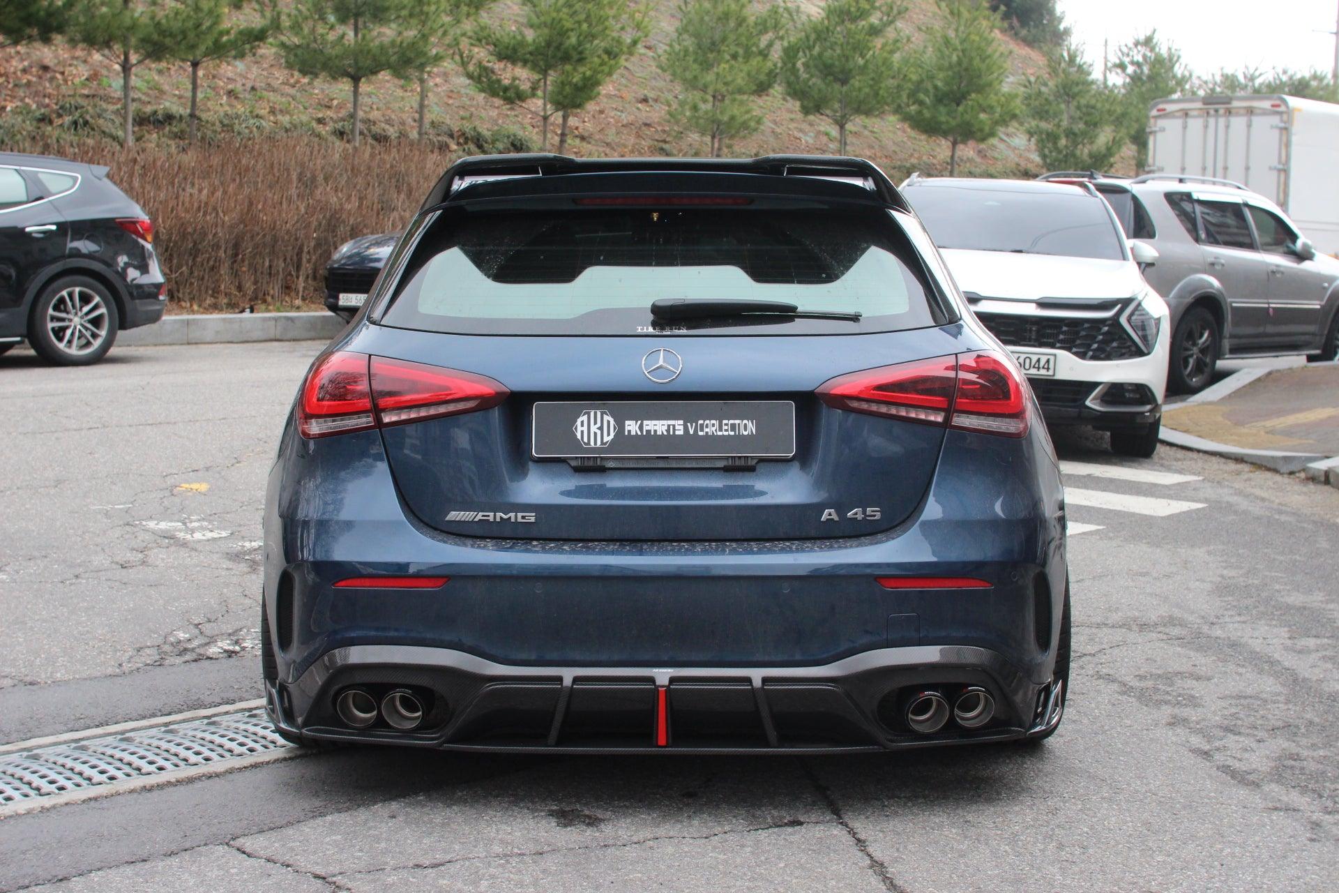 Mercedes Benz A-Class A45/A35/A250/A220 W177 2019 2020 2021 2022 2023 2024 with Aftermarket Parts - AE Style Rear Diffuser?Carbon Fiber from ArmorExtend