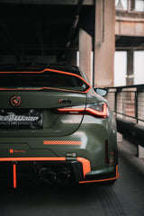 BMW M3 G80 G81 2021 2022 2023 2024 & M4 G82 G83 2021 2022 2023 2024 with Aftermarket Parts - AE V2 Style?Rear Diffuser & Canards Carbon Fiber from ?ArmorExtend