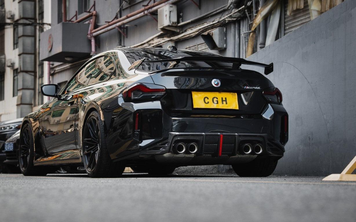 BMW M2 M2C G87 2023-ON &?2 Series M240 230 G42 2022-ON with Aftermarket Parts - MP Style Rear Wing & Under Trunk Support Brace Carbon Fiber/FRP/PP from Aero Republic