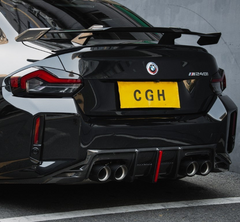 BMW M2 M2C G87 2023-ON &?2 Series M240 230 G42 2022-ON with Aftermarket Parts - MP Style Rear Wing & Under Trunk Support Brace Carbon Fiber/FRP/PP from Aero Republic