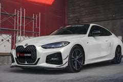BMW 4 Series 430i (with M-package bumper, does not fit base model) M440i G22 G23 2020-ON with Aftermarket Parts - Front Lip Carbon Fiber from TAKD Carbon
