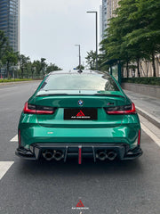 BMW M3 G80 G81 2021 2022 2023 2024 & M4 G82 G83 2021 2022 2023 2024 with Aftermarket Parts - AE V2 Style?Rear Diffuser & Canards Carbon Fiber from ?ArmorExtend