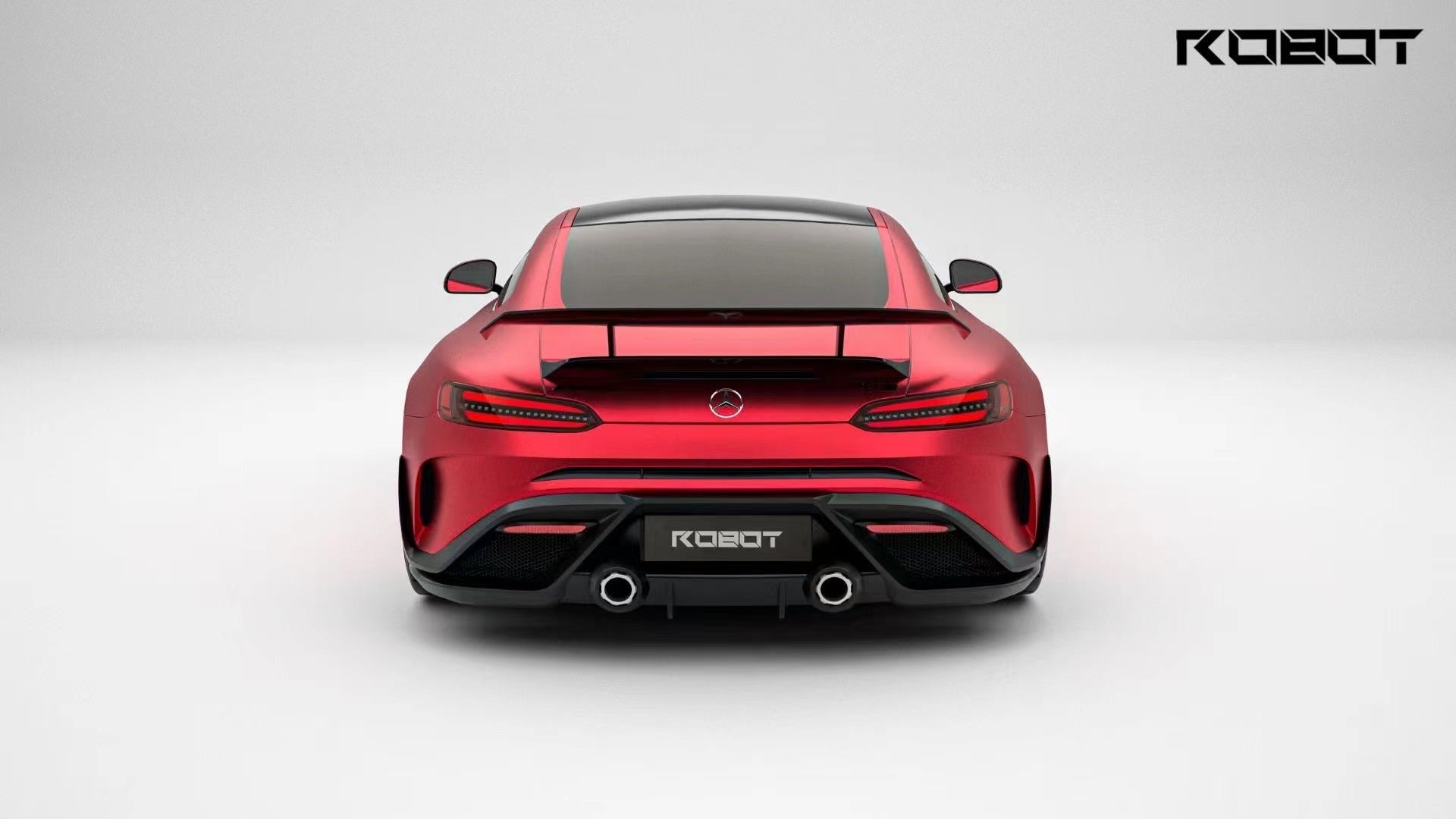 Mercedes Benz AMG GT/GTS C190 (fits both Pre-facelift & facelift) 2015 2016 2017 2018 2019 2020 2021 with Aftermarket Parts - Paragon Rear Bumper & Diffuser (Exhaust Pipe Extension & Tips Included) Carbon Fiber / FRP from Robot Craftsman