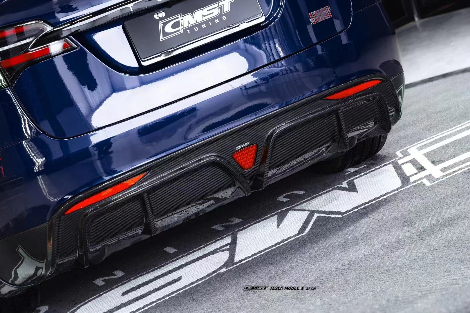 CMST Tuning Carbon Fiber Rear Diffuser for Tesla Model X 2022-ON