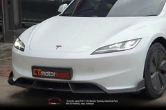 Tesla Model 3 Highland 2024-ON with Aftermarket Parts - V1 Front Lip Carbon Fiber from CMST Tuning