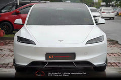 Tesla Model 3 Highland 2024-ON with Aftermarket Parts - V1 Front Lip Carbon Fiber from CMST Tuning