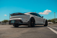 Porsche Taycan 9J1 Sedan/Cross Turismo RWD/4S/GTS/Turbo/Turbo S 2020-ON with Aftermarket Parts - Rear Diffuser & Canards Carbon Fiber / FRP from CMST Tuning