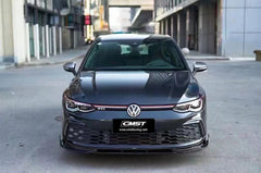 Volkswagen Golf GTI MK8 2022-ON with Aftermarket Parts - Pre-preg Carbon Fiber / FRP Front Lip Splitter from CMST Tuning