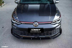 Volkswagen Golf GTI MK8 2022-ON with Aftermarket Parts - Pre-preg Carbon Fiber / FRP Front Lip Splitter from CMST Tuning