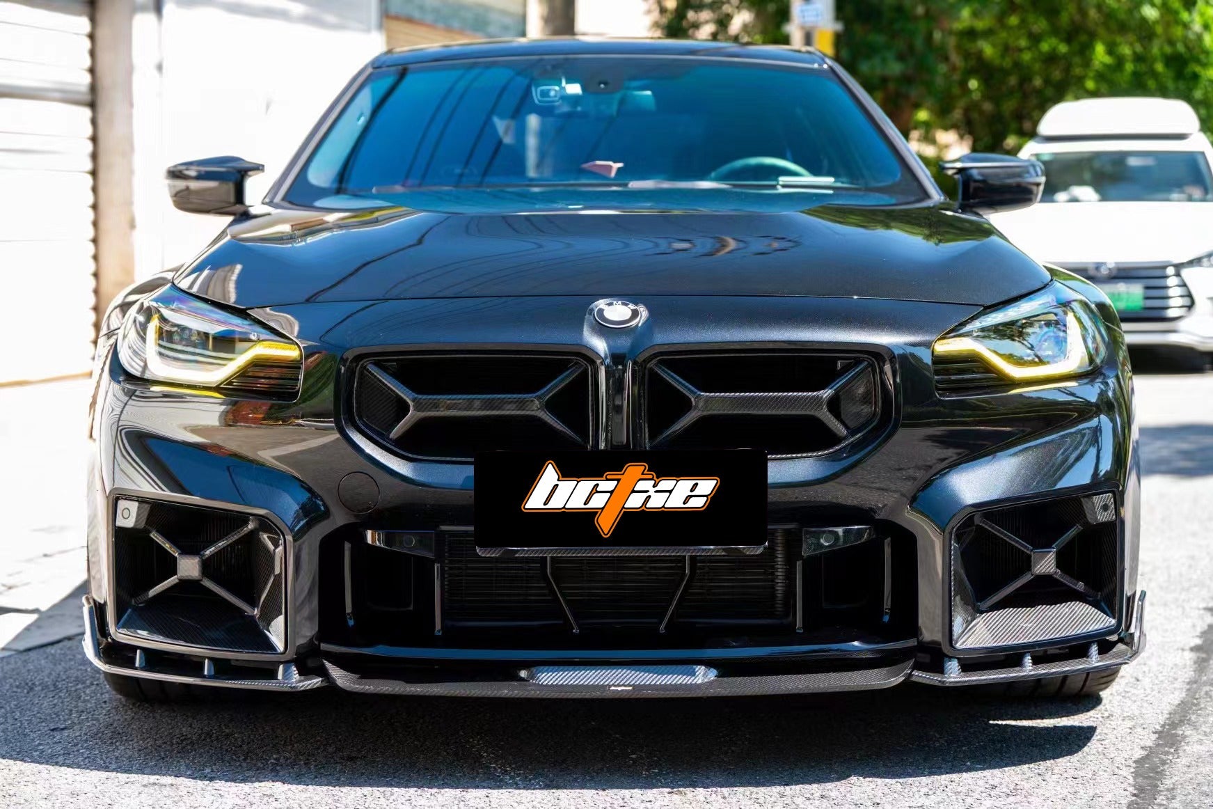 BMW M2 / M2C G87 2023-ON with Aftermarket Parts - Front Lip Dry Pre-preg Carbon from BCTXE Tuning