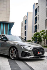 Audi S4 / A4 (with S-line bumper) B9.5 2020 2021 2022 2023 2024 with Aftermarket Parts - V2 Front Lip Pre-preg Carbon Fiber from BCTXE Tuning
