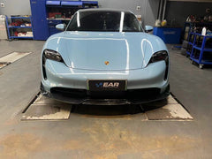 Porsche Taycan 9J1 Sedan/Cross Turismo RWD/4S/GTS 2020-2024 (RWD/4S/GTS trims will require Sport Design Package)with Aftermarket Parts -Carbon Fiber & FRP Front Lip from CMST Tuning