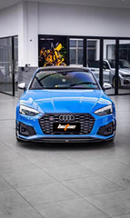 Audi S5 A5 (with s-line bumper, does not base model) B9.5 2020 2021 2022 2023 2024 with Aftermarket Parts - Front Lip Pre-preg Carbon Fiber from BCTXE Tuning