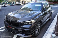 BMW X5 M60i M50i & s/x Drive 40i (With M-Package, does not fit base model) G05 (Fits Both Pre-LCI & LCI) 2019-ON with Aftermarket Parts - Pre preg Carbon Fiber Hood from TAKD Carbon