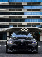 BMW 3 Series 330i (with M-package bumper, does not fit base model) M340i G20 G21 LCI 2023 2024 with Aftermarket Parts - V2 Style Front Lip Pre-preg Carbon Fiber from BCTXE Tuning