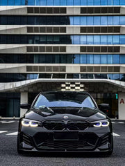 BMW 3 Series 330i (with M-package bumper, does not fit base model) M340i G20 G21 LCI 2023 2024 with Aftermarket Parts - V2 Style Front Lip Pre-preg Carbon Fiber from BCTXE Tuning